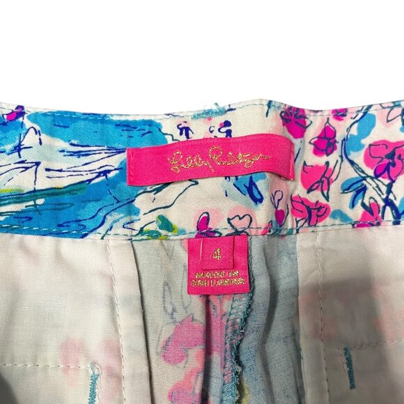 Lilly Pulitzer Positano Callihan Shorts Size 4 Beach Bright Colorful - Picture 4 of 6